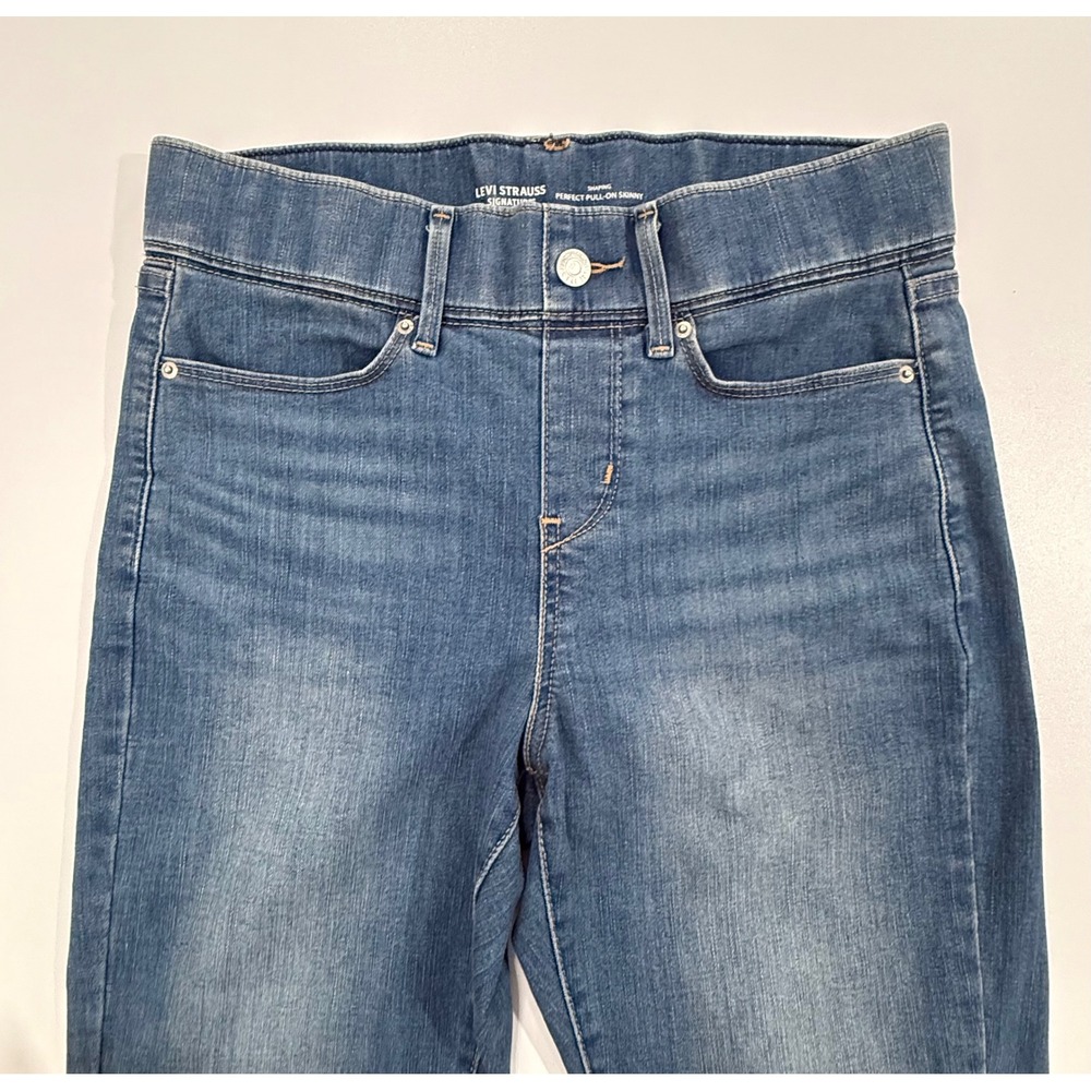 Levi Strauss Signature Womens Perfect Pull On Skinny Shaping Jeans Size 6  W388 - Picture 6 of 13